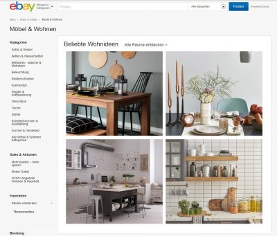 Kategorie „Möbel & Wohnen“ im Bereich Haus & Garten auf dem eBay-Marktplatz